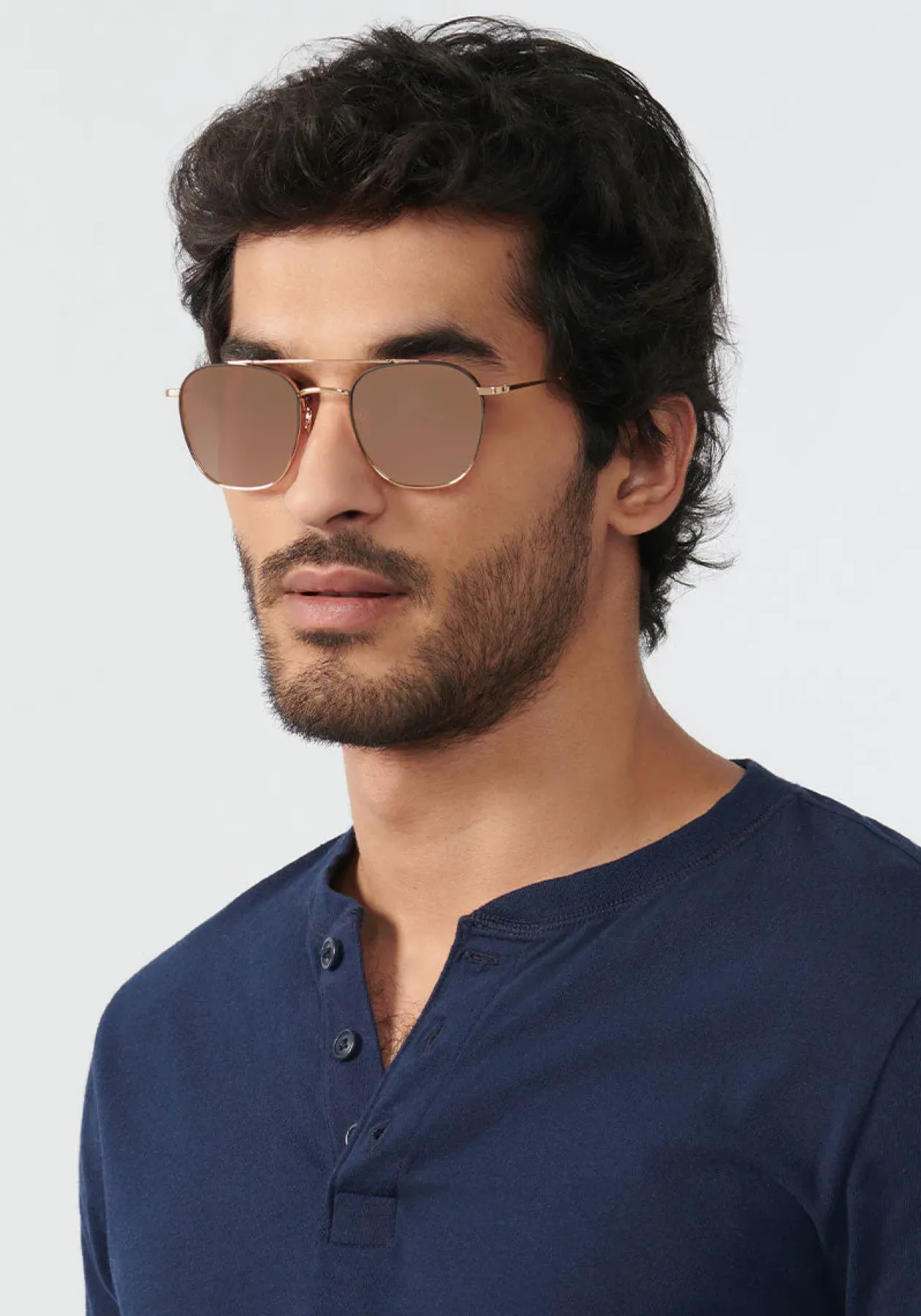 Earhart | Matte Black Fade + 18K Titanium Mirrored|KREWE Clearance