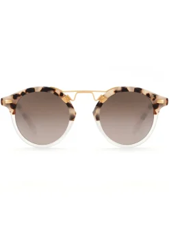 St. Louis Mirrored | Matte Oyster To Crystal Mirror Polarized 24K|KREWE New