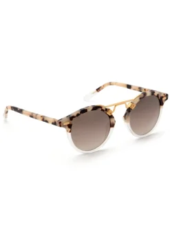 St. Louis Mirrored | Matte Oyster To Crystal Mirror Polarized 24K|KREWE New